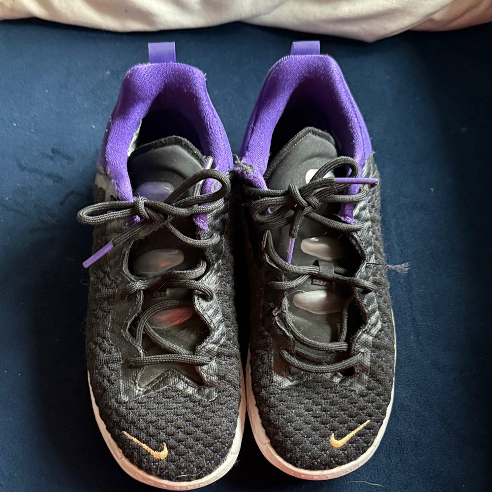 Nike Kids Black and Purple Sneakers